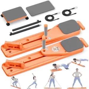 필라테스 보드 12 in 1 미니 리포머 세트 홈 운동을 위한 다기능 휴대용 무료 조합 100+ 운동 모드
