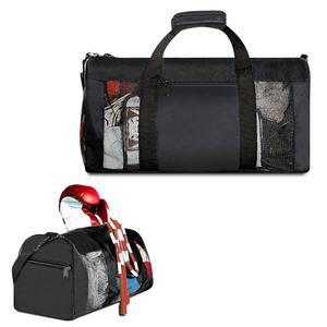 복싱 체육관 가방, 어깨끈 탈부착이 가능한 WITSTEP 메쉬 복싱 더플백, 땀에 젖은 옷과 장비를 위한 통기성 체육관 더플백, 남성용 튼튼한 레슬링 가라테 MMA 운동 가방