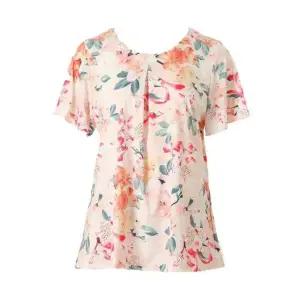 [갤러리아] 여]와코루 폴리 스판 꽃보더 이지웨어 상의 [WPA381WS/PK]