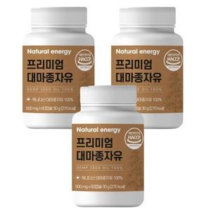 네츄럴에너지 웰핏 프리미엄 대마종자유 60정 x 3통