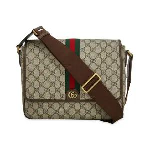 [구찌] 남성 오피디아 베이지/에보니 크로스백