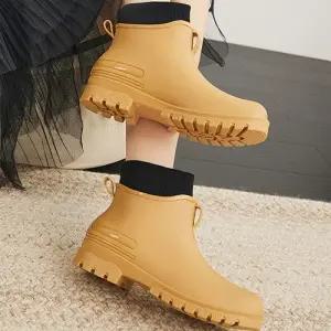 방한 기모 레인 신발 부츠 장화 방수