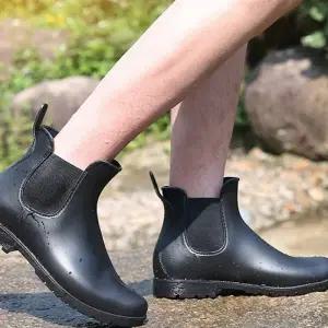 남자 방수 첼시 장화 레인 부츠 경량