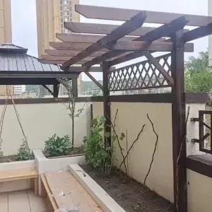 정원아치 울타리 대문 야외 게이트 가든 펜스 방부목