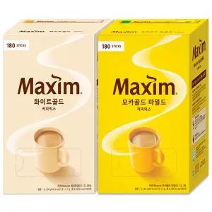 동서 맥심 커피믹스 모카골드 180T+화이트골드 180T 총360T