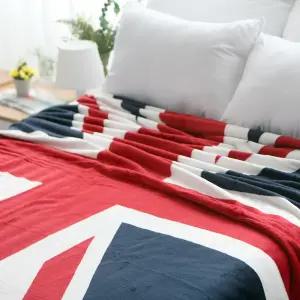 유니언잭 초극세사 담요 150x200 영국국기 차박 캠핑 이불 간절기양면담요 양