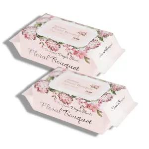 휴홈 제로플라스틱 고농축 퍼퓸 건조기시트 플로럴부케, 80매, 2개