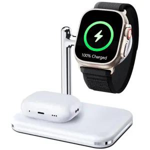 듀오 2in1 충전기 애플워치 10 9 8 울트라 에어팟 4 3 프로2 동시 무선 충전 10W
