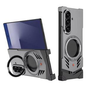 마그네틱 360 °   삼성 갤럭시 Z 폴드 7 6용 브래킷 메탈 알루미늄 합금 폰 케이스 (맥세이프 무선 충전