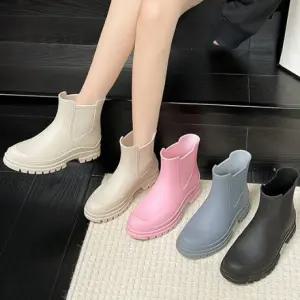 첼시부츠 장화 여성 캐주얼 가을 첼시 키높이 부츠 32 레인 편한