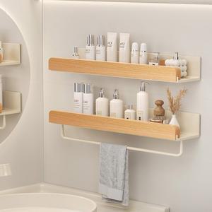 목재 알루미늄 방수 욕실 선반 홀더 샴푸 액세서리 주방 목욕 SORAGE 메이크업