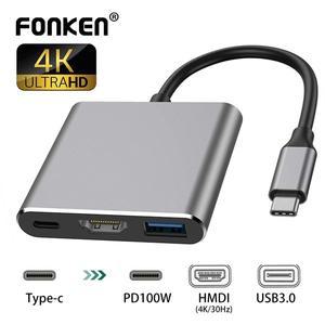 삼성 호환 화웨이 호환 아이패드 호환 맥 NS USB 3.0 타입 C to HD 4K 어댑터 케이블용 HDMI 호환 3 in 1