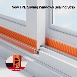 TPE 슬라이딩 창문 씰 스트립 자가 접착식 삼중 방음 테이프 방풍 방한 도어 하부 유연한