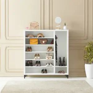 [우아미가구]루보 현관 다용도 수납 신발장 1200