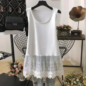 상의 레이어드 루즈핏 레이스 이너 나시