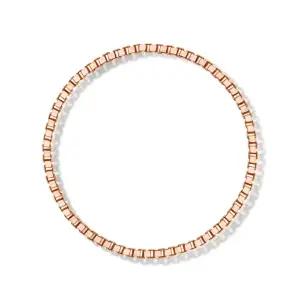 [메리그린]14K GOLD 로즈골드 박스 체인 반지 호수 택1