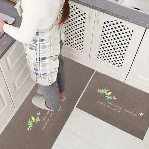 발매트 브라운 주방매트세트 새 미끄럼방지 (KYR-WFHLH1S)