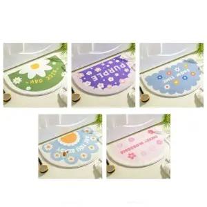 주방 화징실 보슬보슬 인테리어 산뜻함 꽃잎 발매트 (KYR-WE577F5)