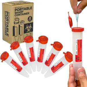 소형 샤프 컨테이너 여행용 잠금 메커니즘이 있는 휴대용 전문가용 미니 - 6개 수