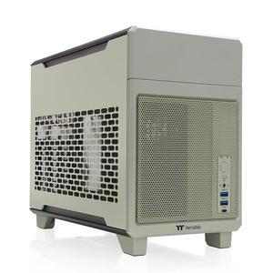 THERMALTAKE TR100 SFF 섀시, MITX 지원, 클리어런스, GPU 브래킷, 라이저 라디에이터 18.9리터, 케이블 탈착식 그린, CA-11A-00SENN-00 말차 360MM 4.0 포함, 280MM PCIE