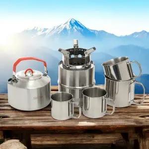 ( )캠핑 낚시 주전자 스토브 세트1.5L 4종 컵 포함