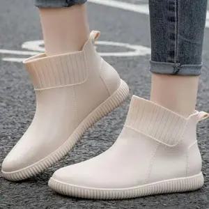 [라일리] Rly 니트 여성 숏 레인 부츠 신발 여성 발목 장화