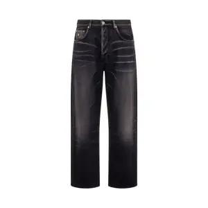 [모스키노] 코튼 블랙 데님 팬츠 141428398