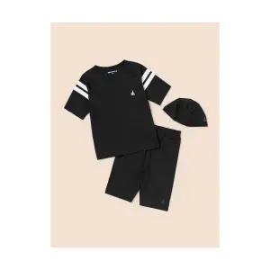 빈폴 키즈 라글란 반팔 래시가드반바지수영모 3 SET 블랙 BI5342U105 307717