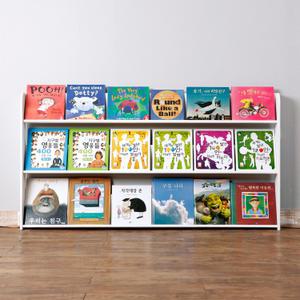친환경 원목 유아 전면책장 3단 오픈형