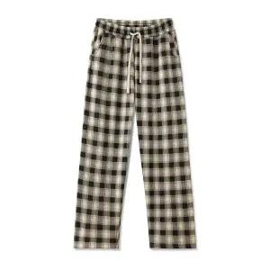 [엠엔씨][MNC] 남녀공용 기모체크 와이드핏바지 (MDIP699JL)