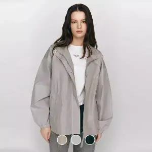 [지오다노] 375512 여 오버핏 코팅 스티치 나일론 자켓