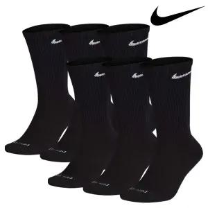 나이키 양말 플러스 쿠션 크루 블랙 6켤레 SX6897-010