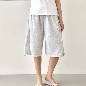 여자 UL69VP54 데일리 베이직 기본 색상 데일리 밴딩 스트릿 버뮤다 팬츠