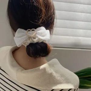 여성용 헤어밴드 스크런치 곱창 머리끈 리본 스타일 캐주얼 헤어