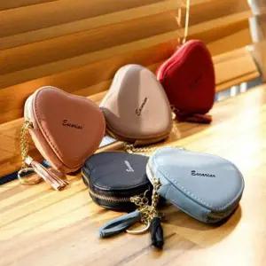 [셀러에이드]여성용 미니 지갑 동전 수납 가죽 컴팩트 지갑 카드포켓 포함 소형