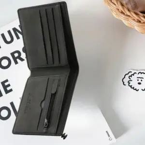 반지갑 남성 무지 슬림 스타일 지갑 심플 카드 보관