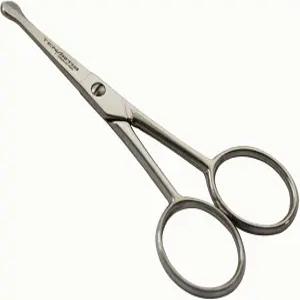 수염 콧수염 귀 코 반려동물 그루밍 가위 둥근 팁 10cm/4인치 - 테나르티스 이탈리아산