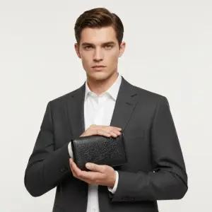 THOM BROWNE 26SS 페블 그레인 헥터 더블 홀더 UAW087A 00198 001)