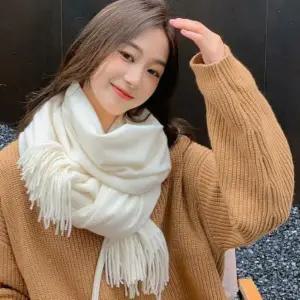 여성 테슬 포근한 FW 롱 일상용 머플러