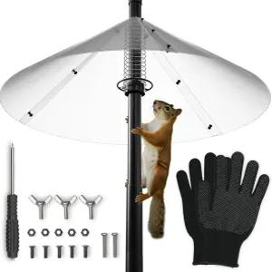 새 모이통용 프리미엄 다람쥐 배플 폴 씹기 방지 보호대 라쿤 설치류 스토퍼 정원 액세서리 뒷마당의