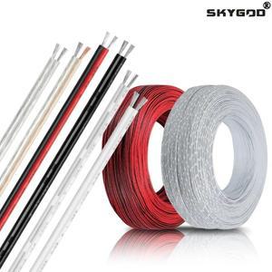 주석 도금 구리 절연 PVC 익스텐션 2 핀 스트립 케이블 LED 와이어 UL2468 30 28 26 24 22 20 18 16AWG  50