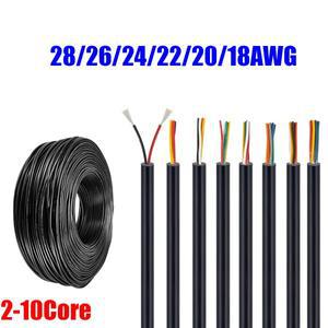 피복 와이어 케이블 28 26 24 22 20 18 AWG 주석 도금 구리 2 3 4 5 6 7 8 10 자동차 LED 조명용 코어 전자