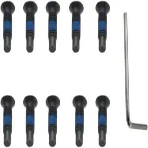 OZXNO 10pcs 스쿠터 이마 헤드 스크류 카본 스틸 고정 키트 육각 렌치가 있는 제거 방지 스크류(블랙)