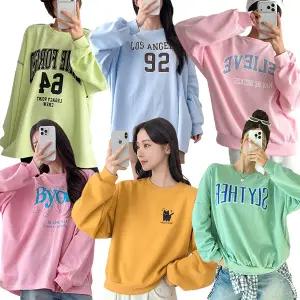 봄신상 미라클코지/긴팔/맨투맨/빅사이즈여성의류/여성/티셔츠/반팔/오버핏/긴바지