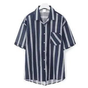 [엠엔씨][MNC] 배색두줄 오픈 반팔셔츠 (MDSS282MS)