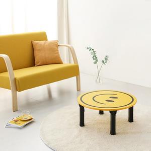 마켓비 HOMATO 좌식테이블 라운드 D60 옐로우스마일, 1개
