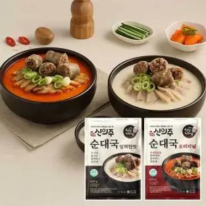 신의주 찹쌀 순대국 담백한맛 600g x 4팩