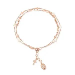 18k 크로스 2줄 1단 묵주팔찌