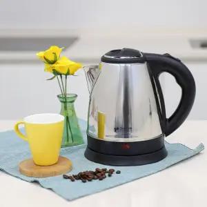 [스테인레스바디로 깔끔한 위생관리] 키친아트 1.5L 스테인레스 무선포트 주전자 KEHT-150S