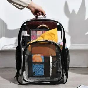 투명 백팩 블랙 방수 가방 물놀이 책가방 방수 PVC 비닐 물놀이 바닷가 해수욕장 계곡
